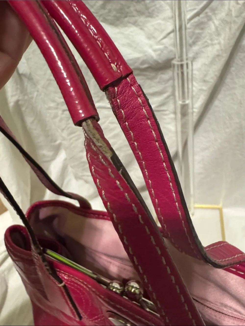 Coach Fuchsia Leather Signature Tote